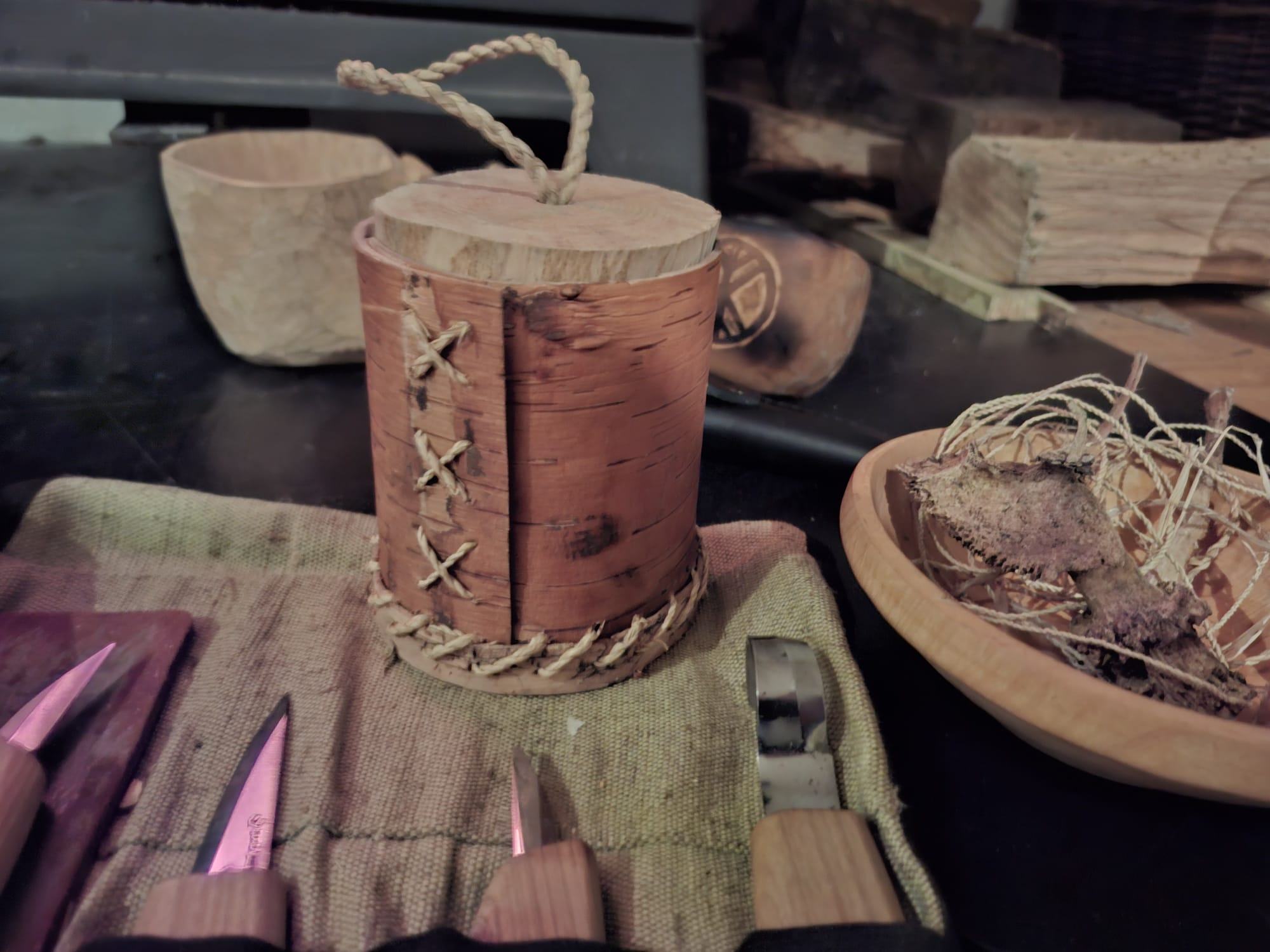 Doosje berkenbast workshop